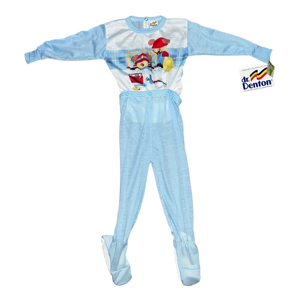 Vintage Dr. Denton 2 Piece Childs Toddler PAJAMA Set NOS Light Weight Size 3T